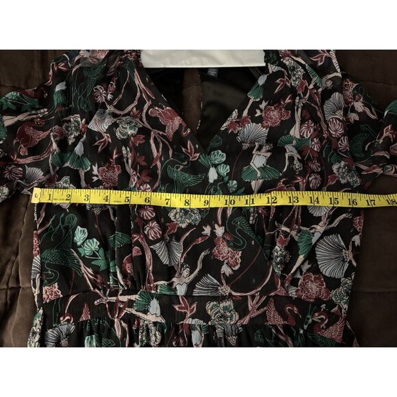 Modcloth Midi Dress Size Medium M Tie Waist Opening Night at the Ballet Dress - Picture 10 of 13